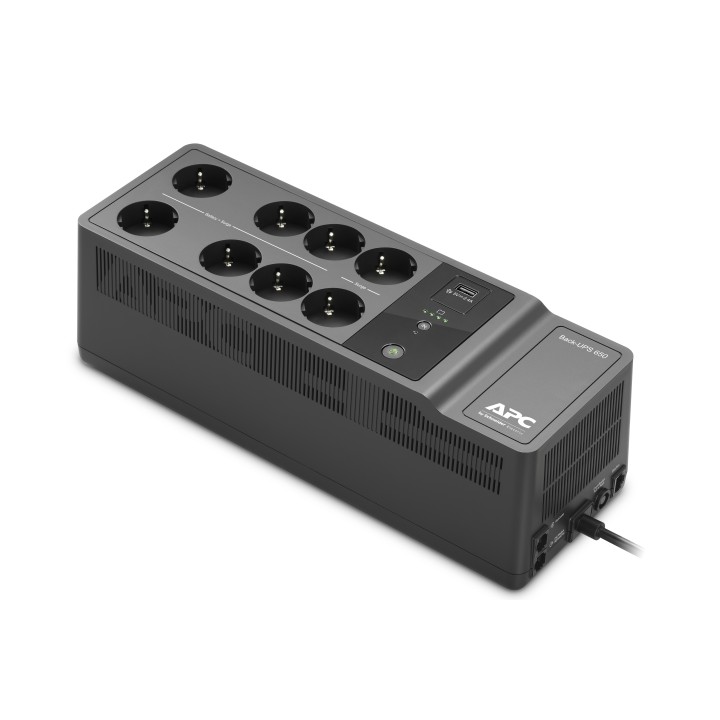 S.A.I. APC 650VA 400W 8xSchuko USB Negra (BE650G2-GR)
