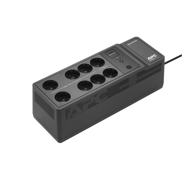 S.A.I. APC 650VA 400W 8xSchuko USB Negra (BE650G2-GR)