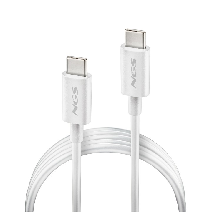 Cable NGS USB-C a USB-C 60W 1m Blanco (ZYRO60W-1WHITE)