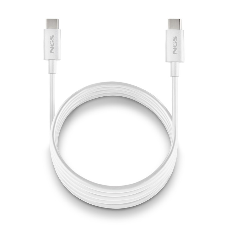 Cable NGS USB-C a USB-C 60W 1m Blanco (ZYRO60W-1WHITE)