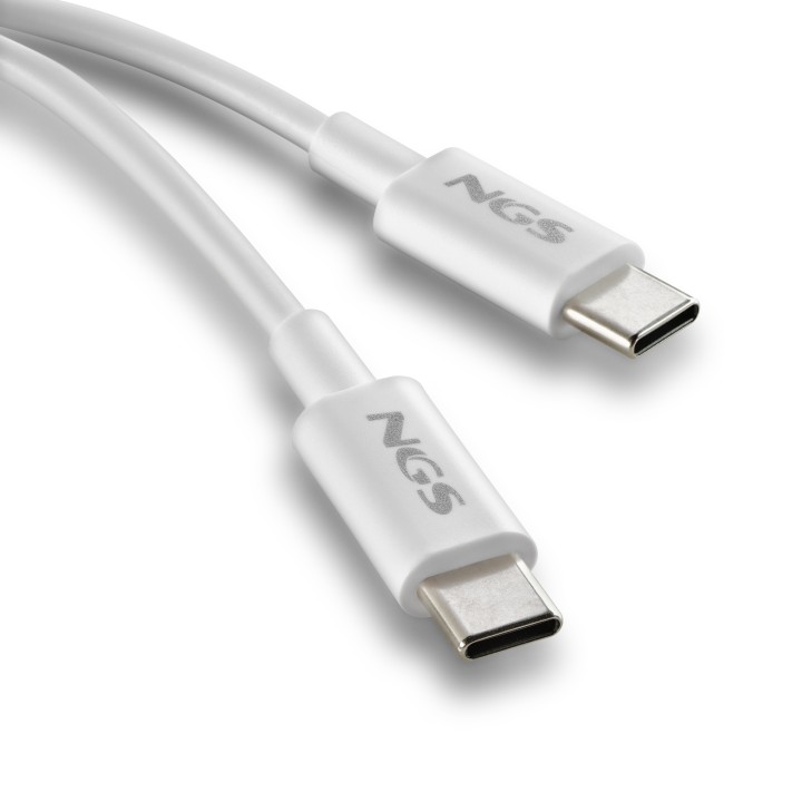 Cable NGS USB-C a USB-C 60W 1m Blanco (ZYRO60W-1WHITE)