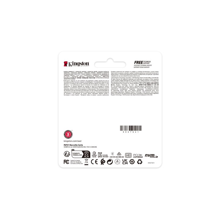 SSD Kingston 2Tb M.2 2230 NVMe PCIe 4.0 (SNV3SM3/2T0)