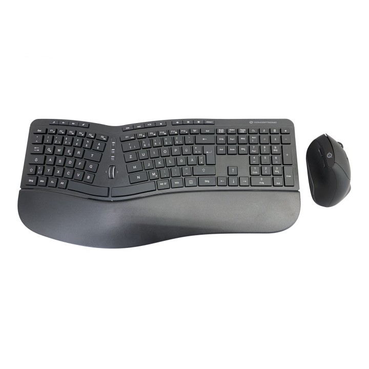 T+Ratón CONCEPTRONIC Wireless Alemán Negro (ORAZIO02DE)