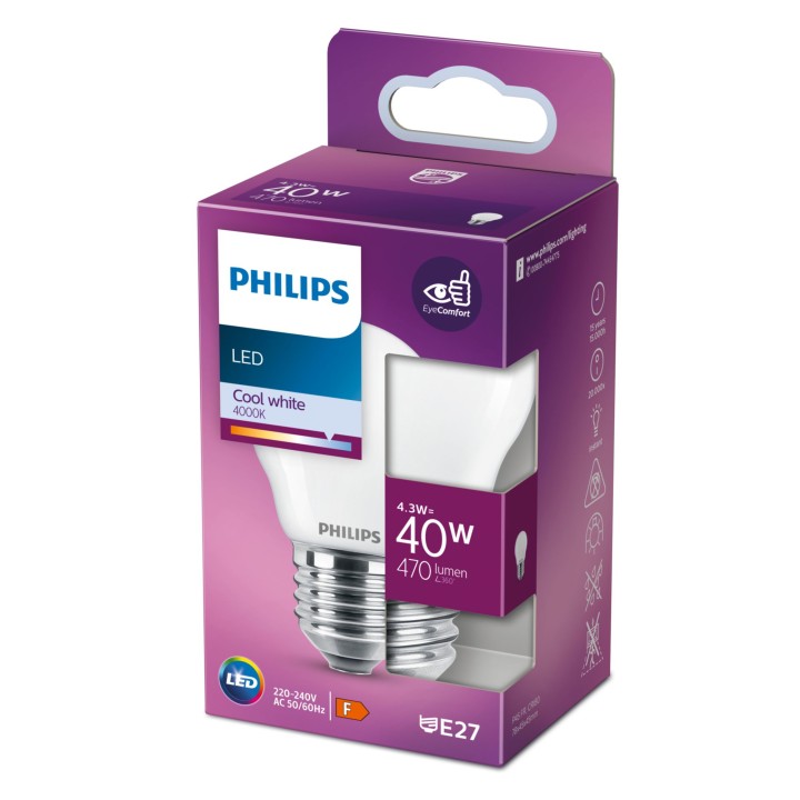 Bombilla Philips LED Classic 40W P45 E27 (929002027728)
