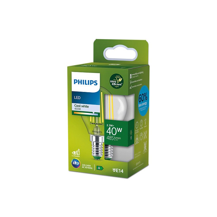 Bombilla Philips LED CLA 40W P45 E14 (929003801301)