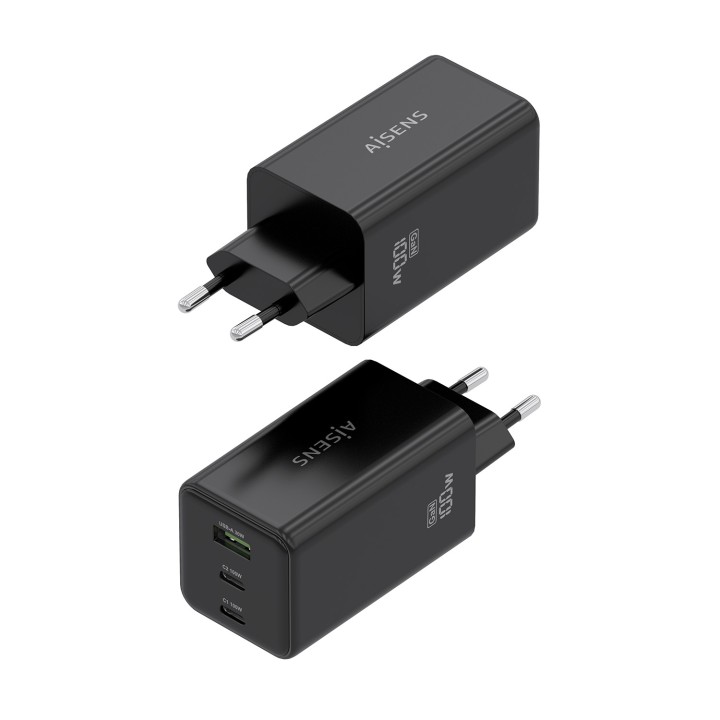 Cargador AISENS 100W 1xUSB-A 2USB-C (ASCH-100W3P052-BK)