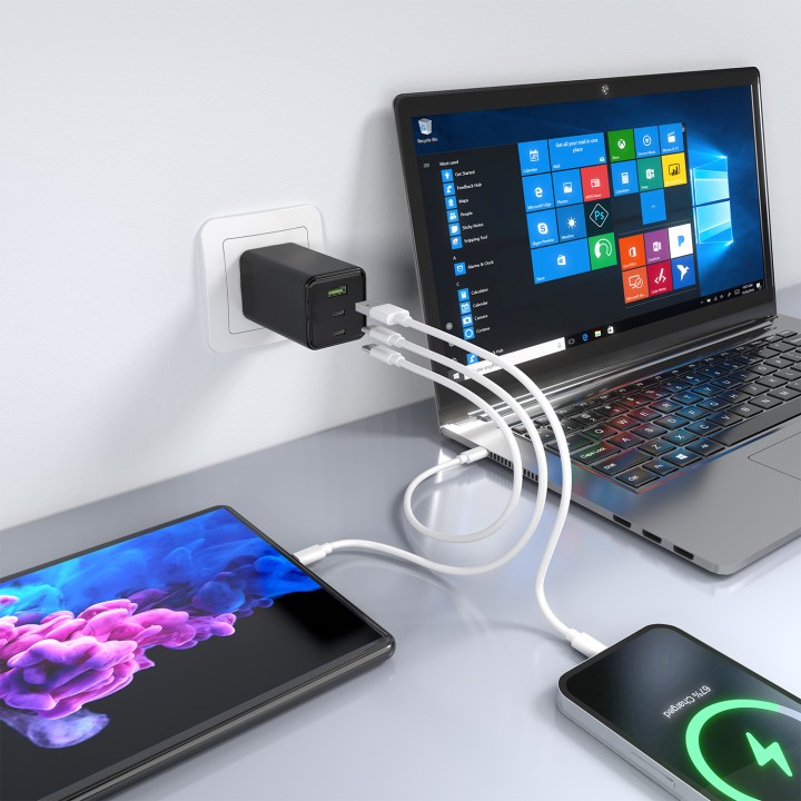 Cargador AISENS 100W 1xUSB-A 2USB-C (ASCH-100W3P052-BK)