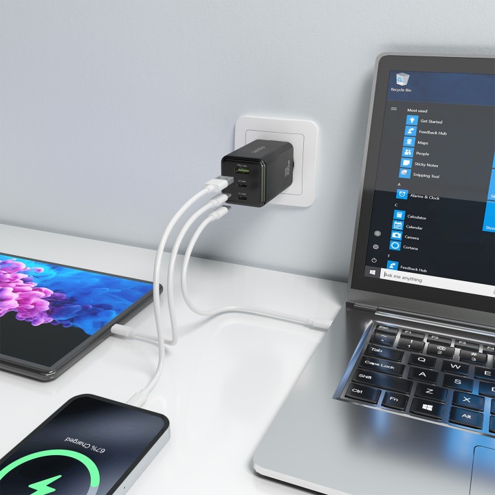 Cargador AISENS 100W 1xUSB-A 2USB-C (ASCH-100W3P052-BK)