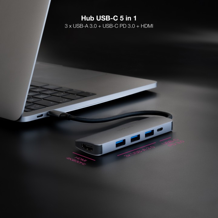 Dock Nanocable USB-C a 3xUSB-A/HDMI/USB-C (10.16.4605)