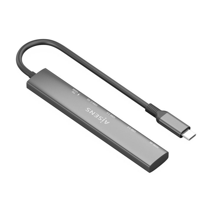 Docking AISENS 5en1 USB-C Gris (ASUC-5P022-GR)