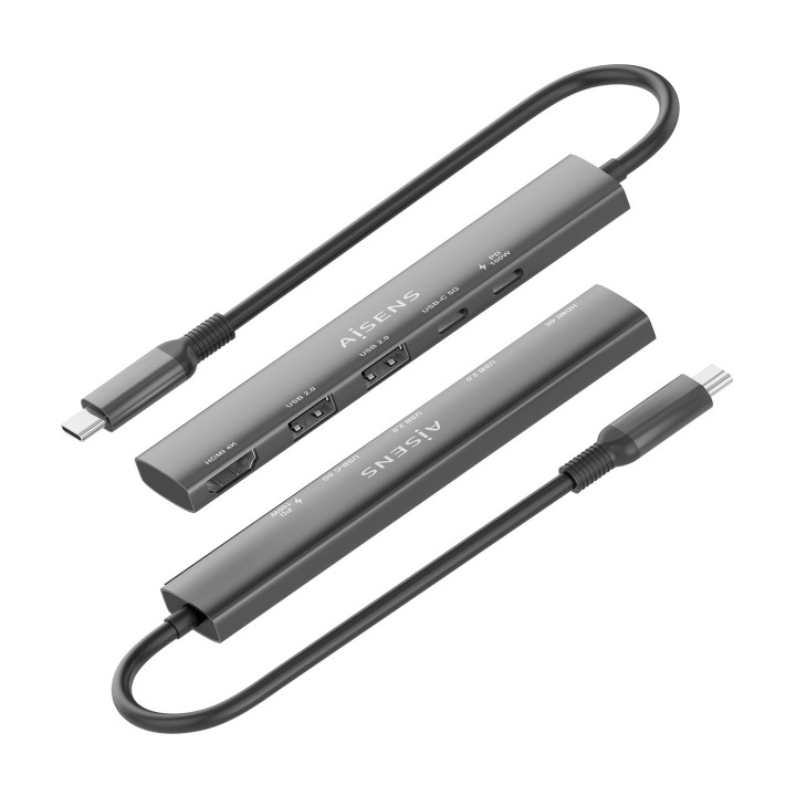 Docking AISENS 5en1 USB-C Gris (ASUC-5P022-GR)