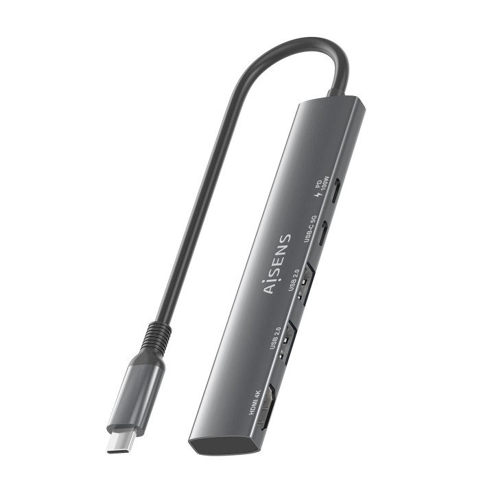 Docking AISENS 5en1 USB-C Gris (ASUC-5P022-GR)