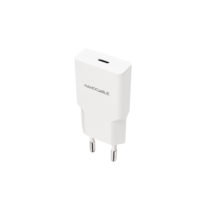 Cargador Nanocable 1xUSB-C PD 25W Blanco (10.10.2024)