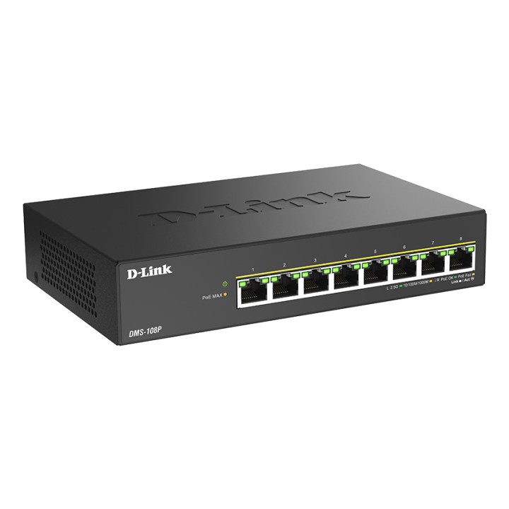 Switch D-Link 8xRJ45 PoE 290W Negro (DMS-108P/E)