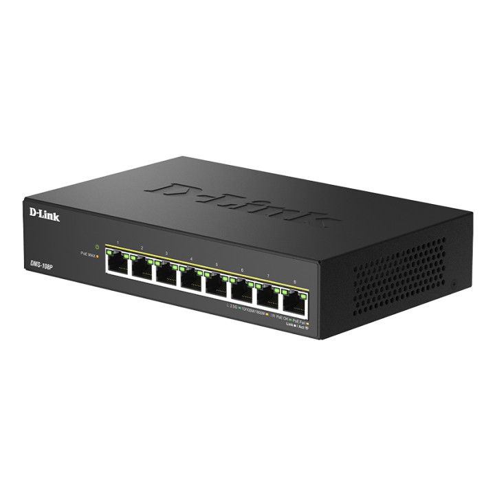Switch D-Link 8xRJ45 PoE 290W Negro (DMS-108P/E)