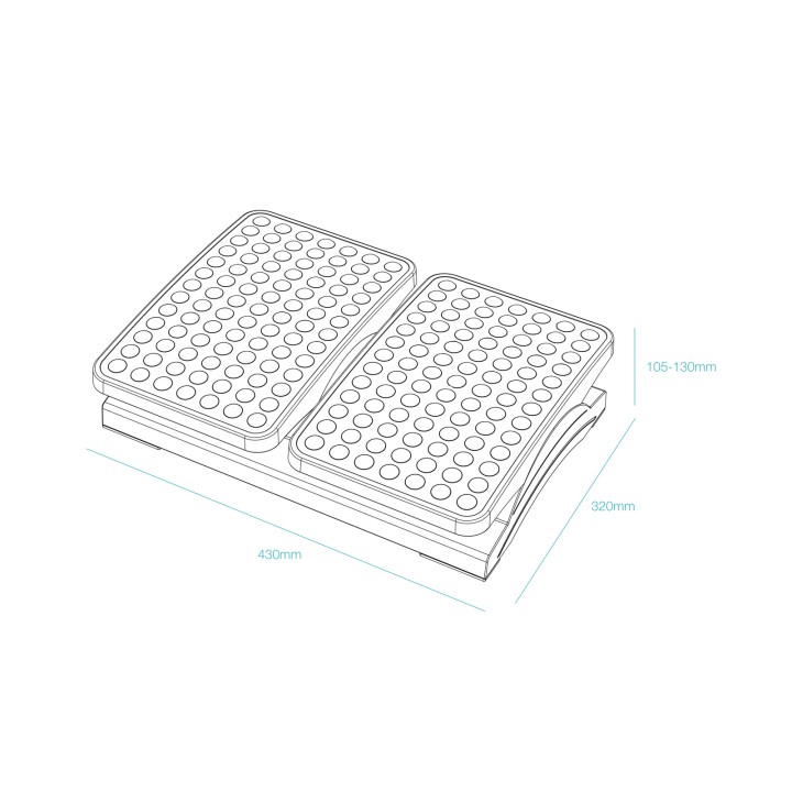 Reposapies TooQ Ajustable/Inclinable Negro (TQFR0604-B)