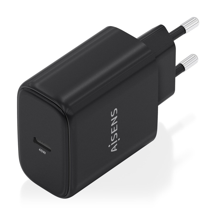 Cargador Pared AISENS GaN 45W USB-C Negro (A110-0970)