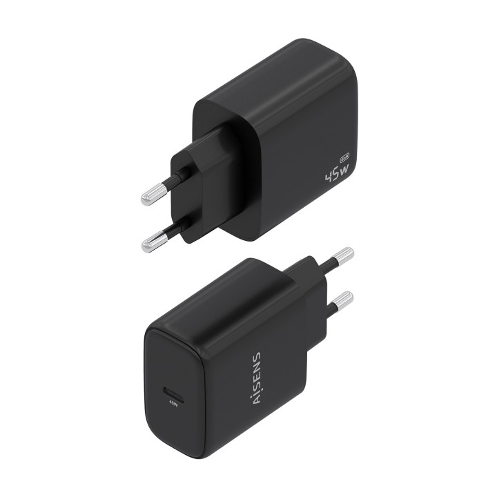 Cargador Pared AISENS GaN 45W USB-C Negro (A110-0970)