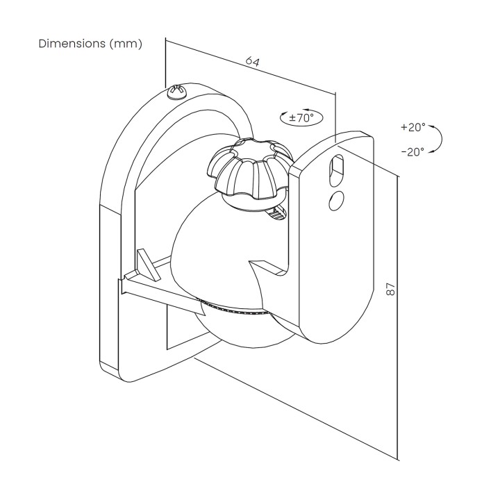 Soporte de Pared AISENS para 2 Altavoces (SPK06U-423)