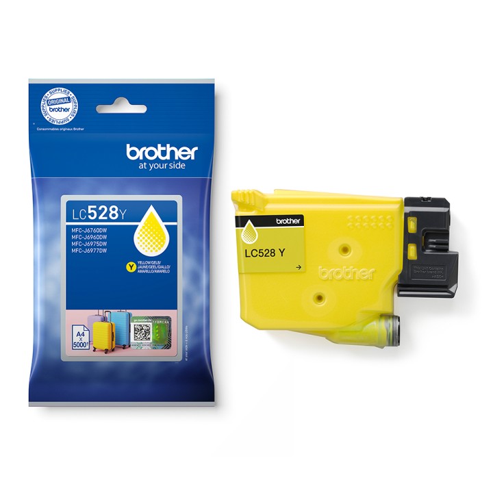 Tinta BROTHER Amarillo 5000 páginas (LC528Y)