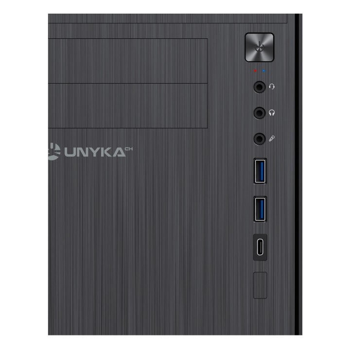 Caja UNYKA Aero C12 V2 USB-A/C mATX Negra (UK52110V2)