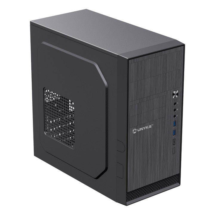 Caja UNYKA Aero C12 V2 USB-A/C mATX Negra (UK52110V2)