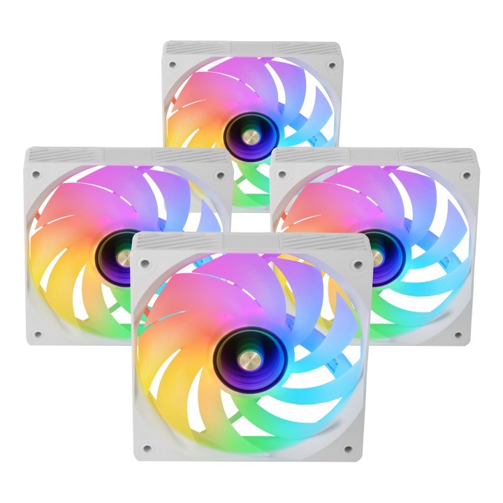 Kit Mars Gaming 4 Ventiladores ARGB+Hub ARGB(MFSI4KITW)
