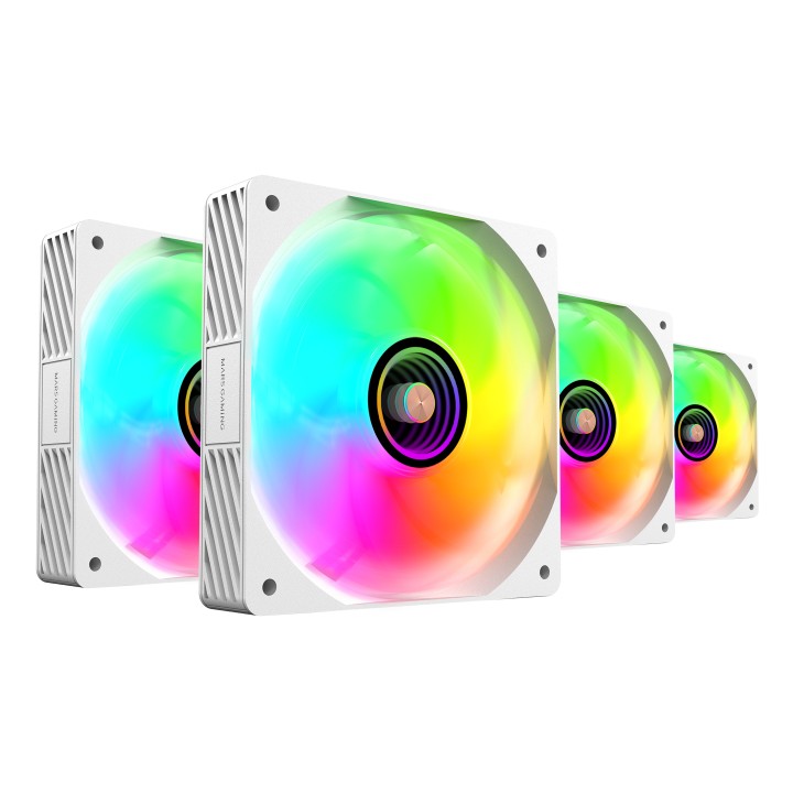 Kit Mars Gaming 4 Ventiladores ARGB+Hub ARGB(MFSI4KITW)