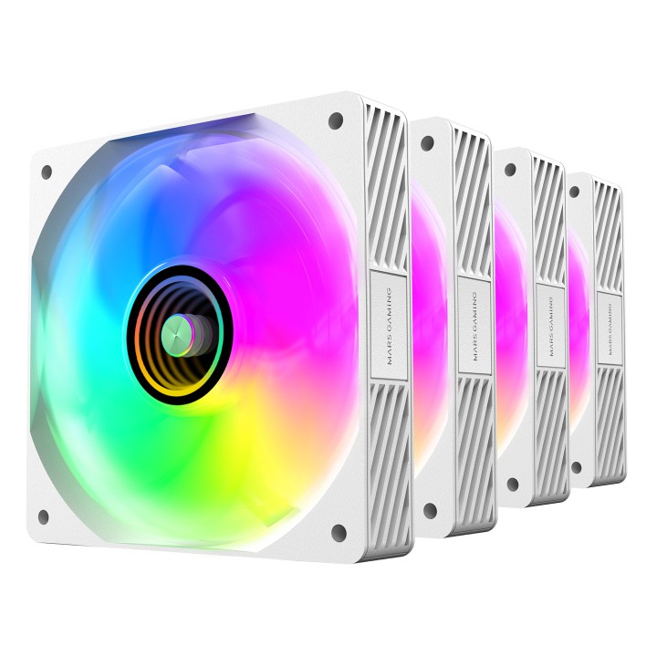 Kit Mars Gaming 4 Ventiladores ARGB+Hub ARGB(MFSI4KITW)