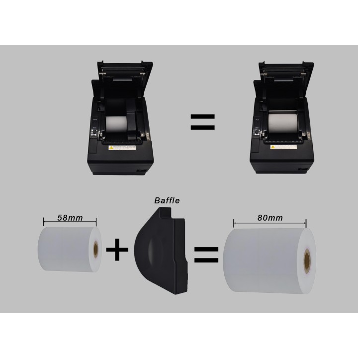 Impresora EQUIP Térmica USB/RS-232/RJ-11 Negra (351005)