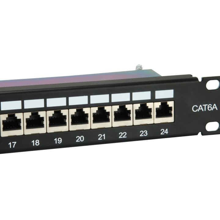 Panel Conexión Blindado EQUIP 24xRJ45 Cat.6A (326625)