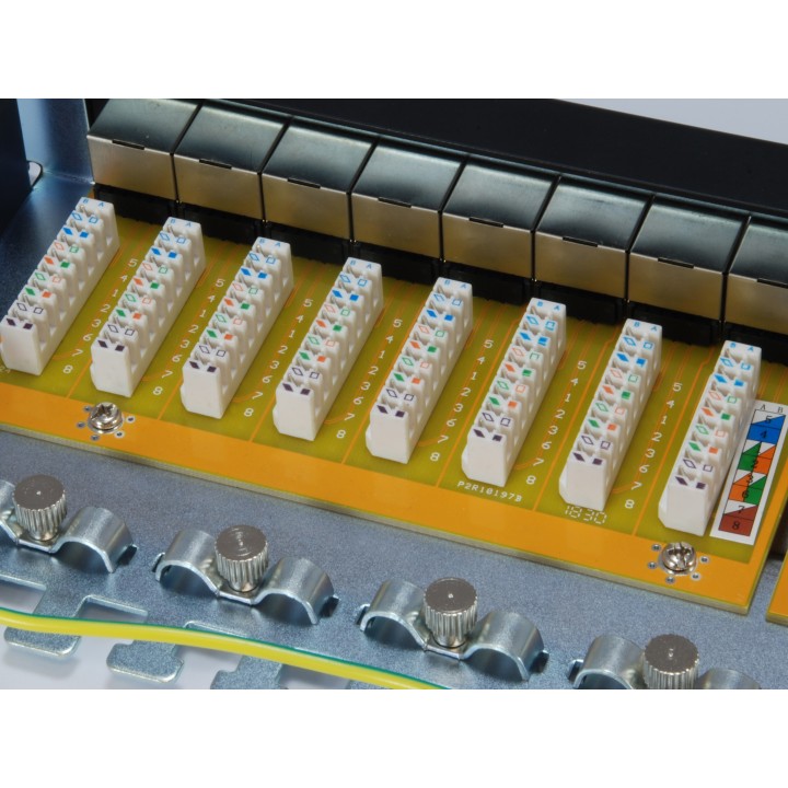 Panel Conexión Blindado EQUIP 24xRJ45 Cat.6A (326625)