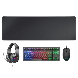 Pack Mars Gaming T+Ratón+Auric+Alfomb Negro (MCPRGB3ES)