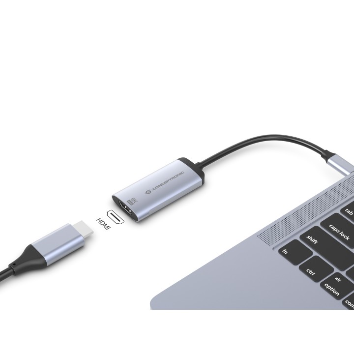 Adaptador CONCEPTRONIC USB-C a HDMI 8K Plata (ABBY23G)