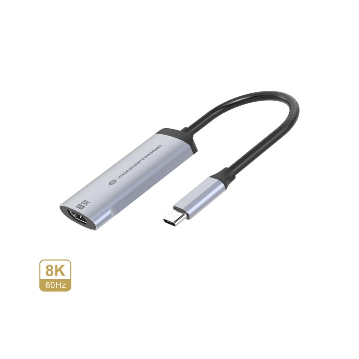 Adaptador CONCEPTRONIC USB-C a HDMI 8K Plata (ABBY23G)