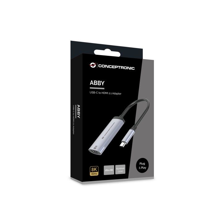 Adaptador CONCEPTRONIC USB-C a HDMI 8K Plata (ABBY23G)
