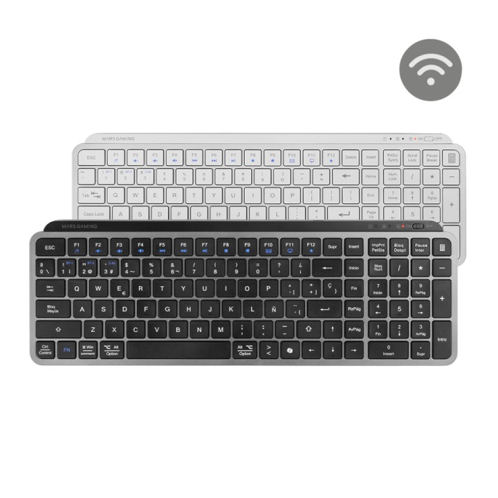 Teclado Mars Gaming Bluetooth Negro (MKSILENKEYSES)