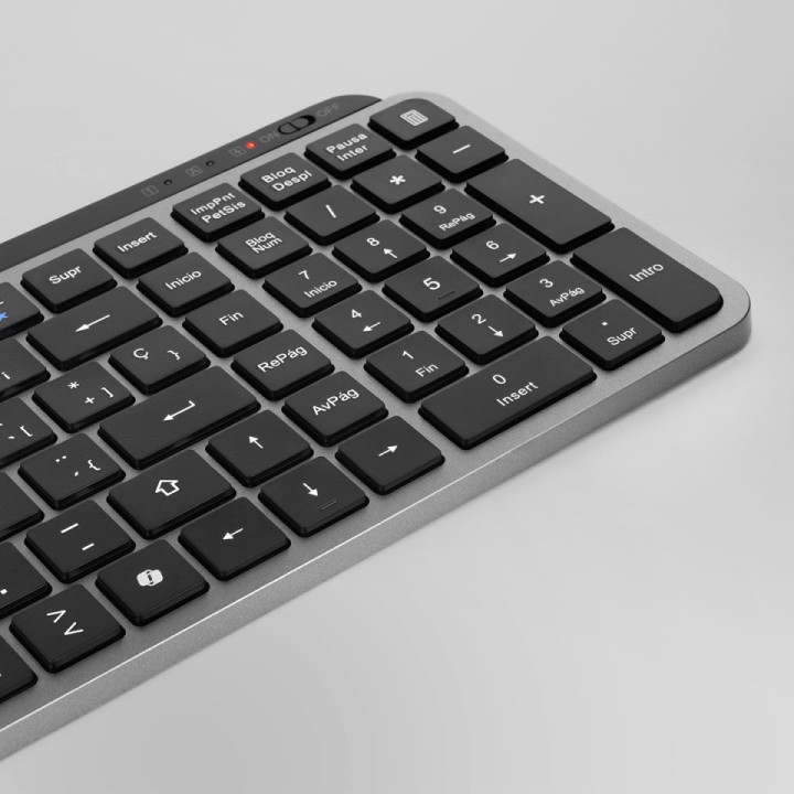 Teclado Mars Gaming Bluetooth Negro (MKSILENKEYSES)