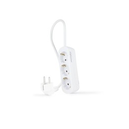 Regleta Nanocable 3xSchuko 1.4m Blanca (10.38.0003-NS)