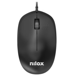 Ratón NILOX USB Cable Negro (MOUSB1012)