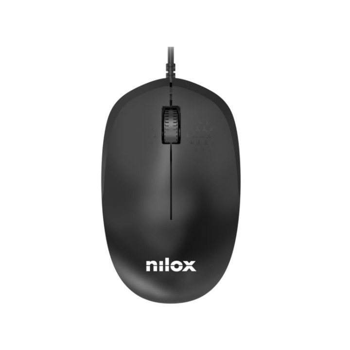 Ratón NILOX USB Cable Negro (MOUSB1012)