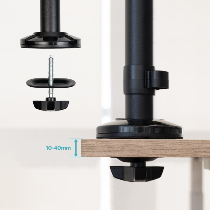 Soporte Mesa TooQ 2monitores/lector/terminal (TQPM0003)