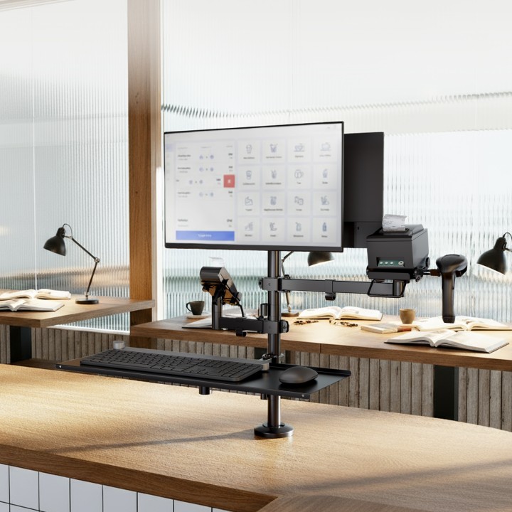 Soporte Mesa TooQ 2monitores/lector/terminal (TQPM0003)