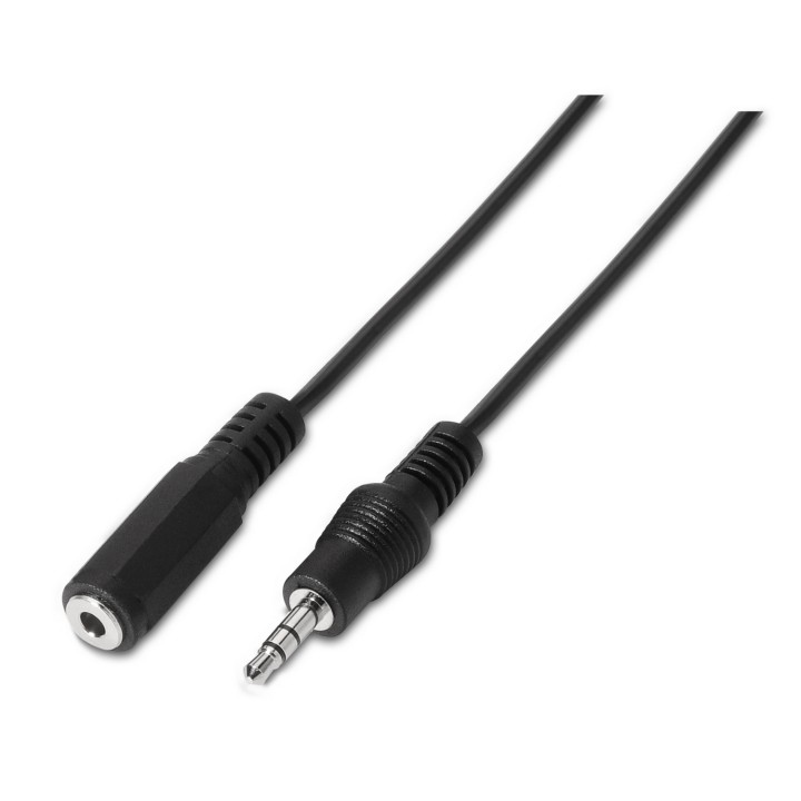 Cable AISENS 3.5mm/M-3.5mm/H 3m Negro (A128-0146)