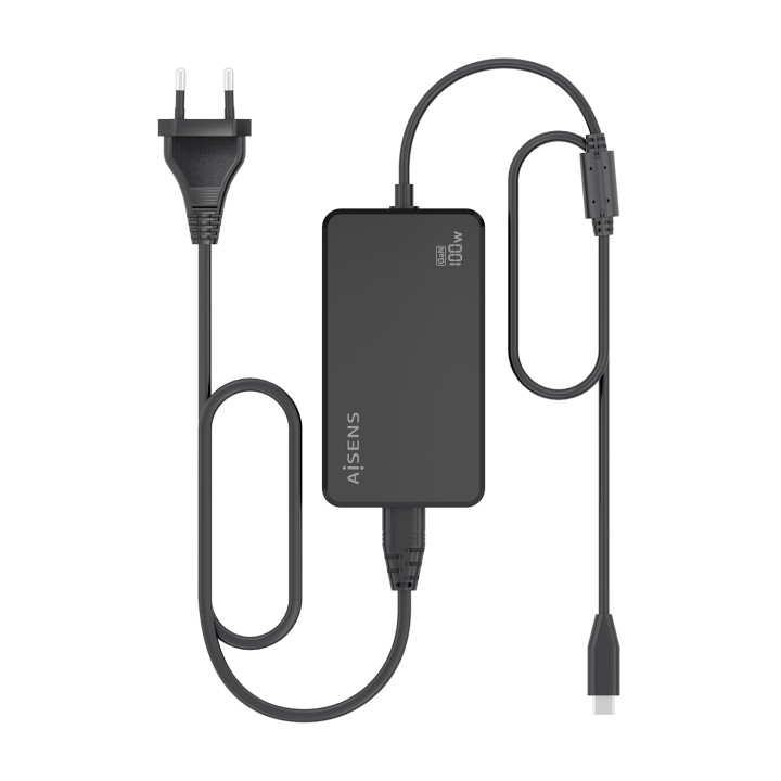 Cargador Sobremesa AISENS 100W USB (ASCH-1PD100D070-BK)
