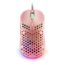 Ratón Mars Gaming RGB USB-A 12800dpi Rosa (MM55P)