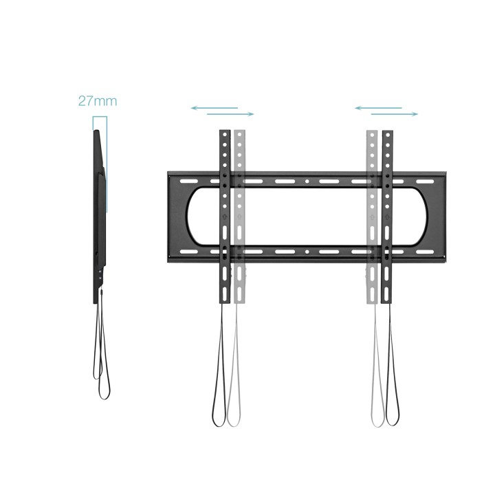 Soporte Pared TooQ 37"-80" Fijo Máx. 80Kg (LP1084F-B)