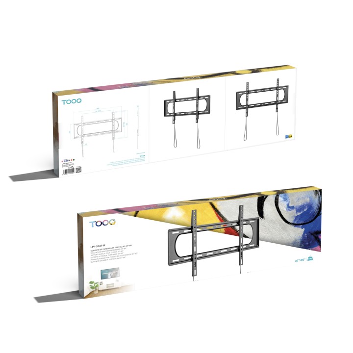 Soporte Pared TooQ 37"-80" Fijo Máx. 80Kg (LP1084F-B)