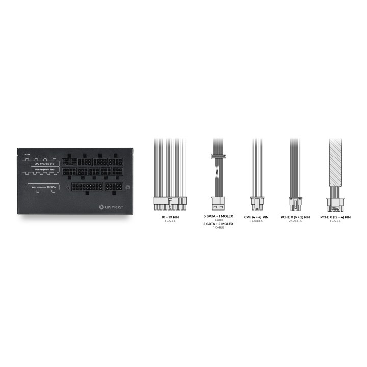 Fuente UNYKA ATILIUS 3.1 750W 120mm ATX (UK213750)