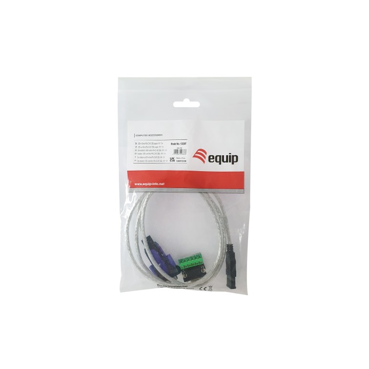 Adaptador EQUIP USB-A a DB9 Cable 1.5m Gris (133387)